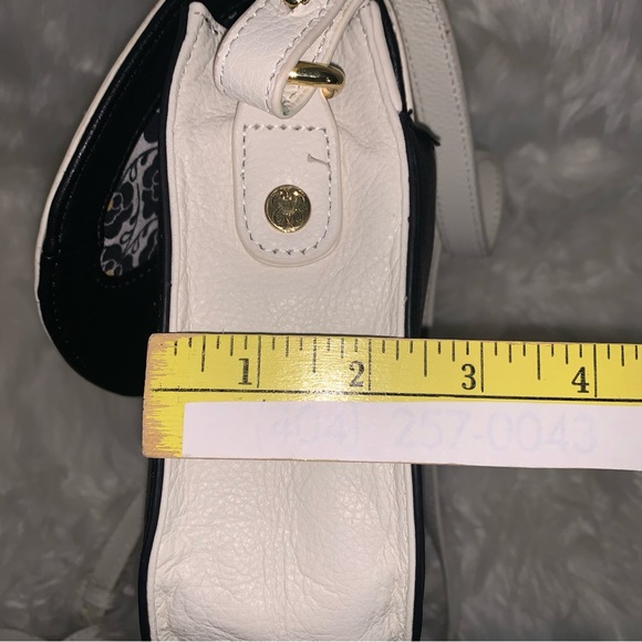 Emma Fox Black/Bone Leather Crossbody - Picture 14 of 16